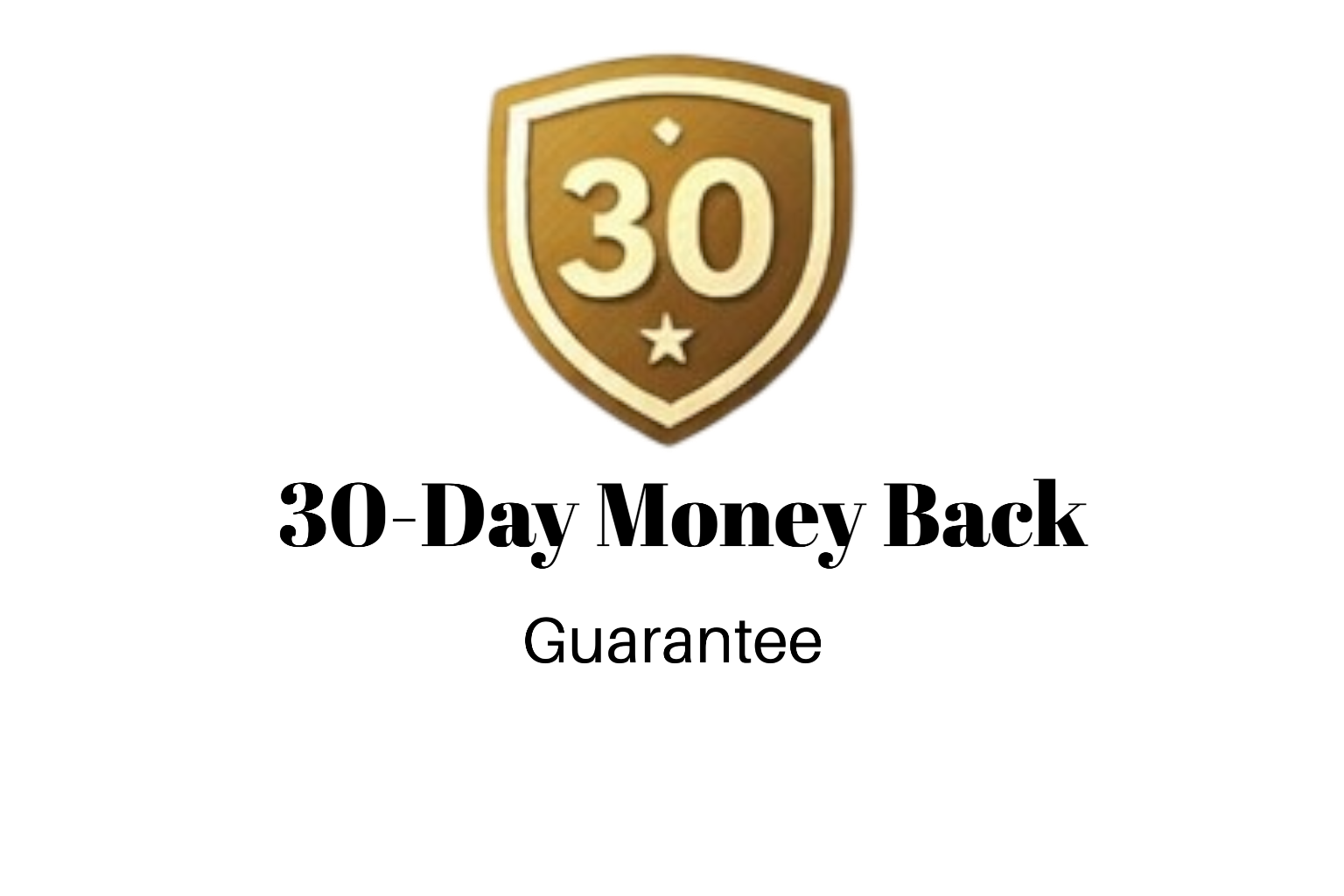 30 day money back guarantee shield badge icon
