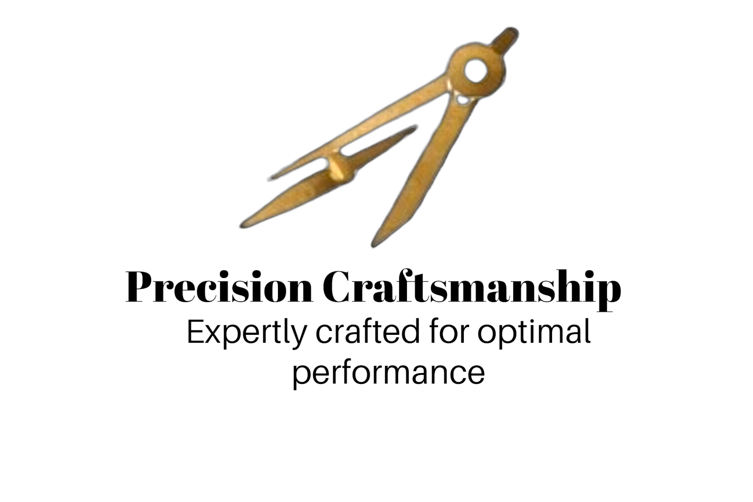 Precision craftsmanship icon - gold compass tool representing expert engineering