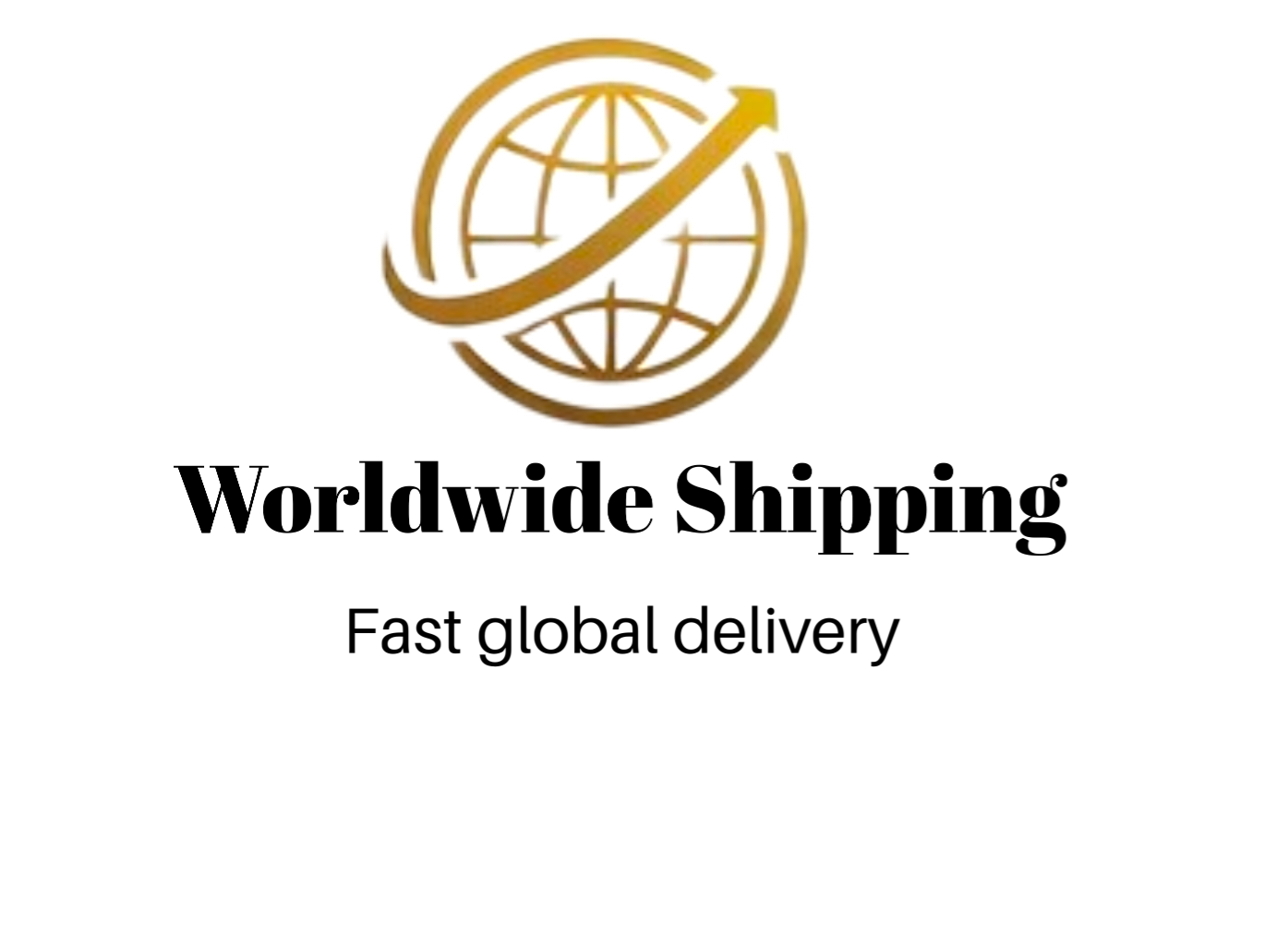 Worldwide Shipping Icon with globe and delivery arrow