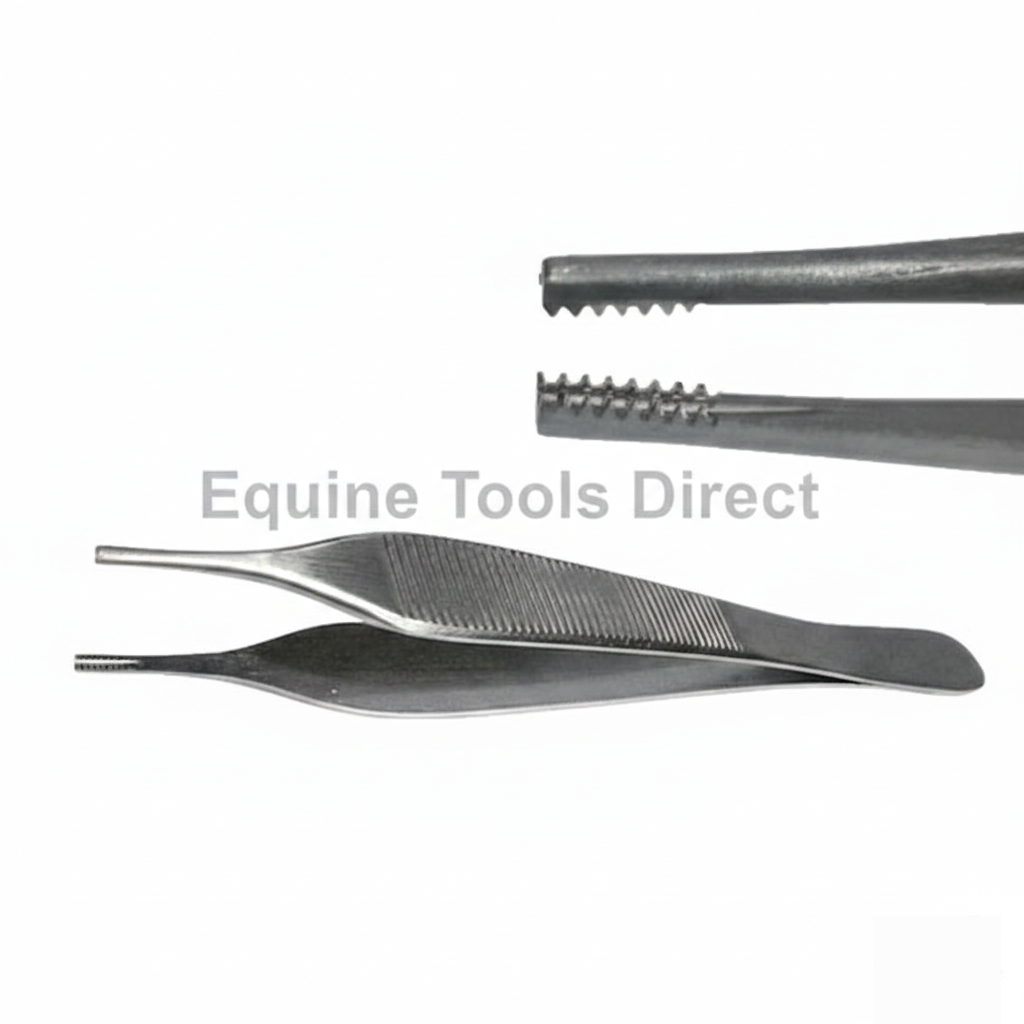 Brown-Adson Tissue Forceps 12” by Equine Tools Direct for professional equine tissue handling during surgical procedures