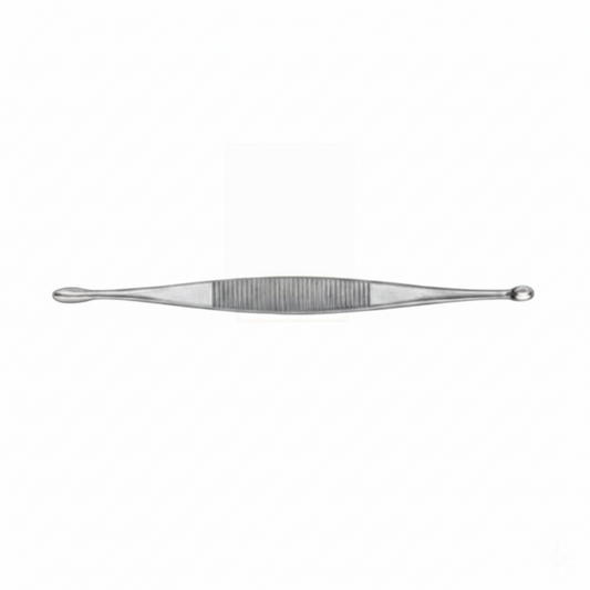 Double-ended Volkman curette by Equine Tools Direct for professional equine dental cleaning and veterinary procedures