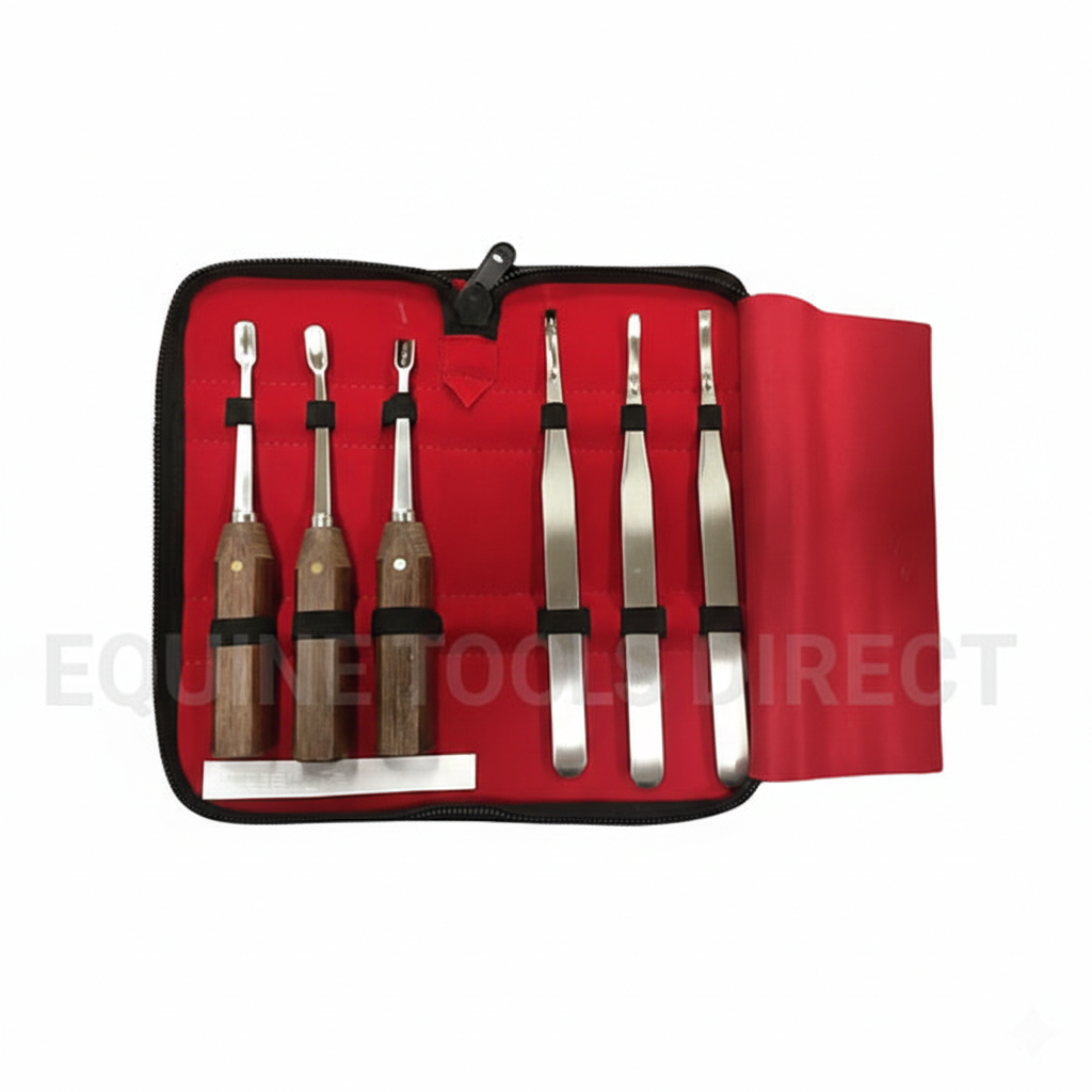 Equine incisor extraction set by Equine Tools Direct for professional veterinary dental surgical procedures
