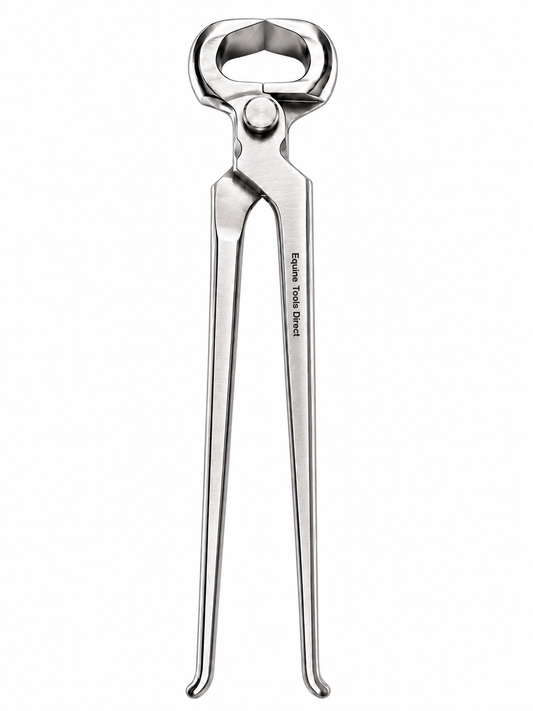 Full length view of 14 inch long handle hoof nippers