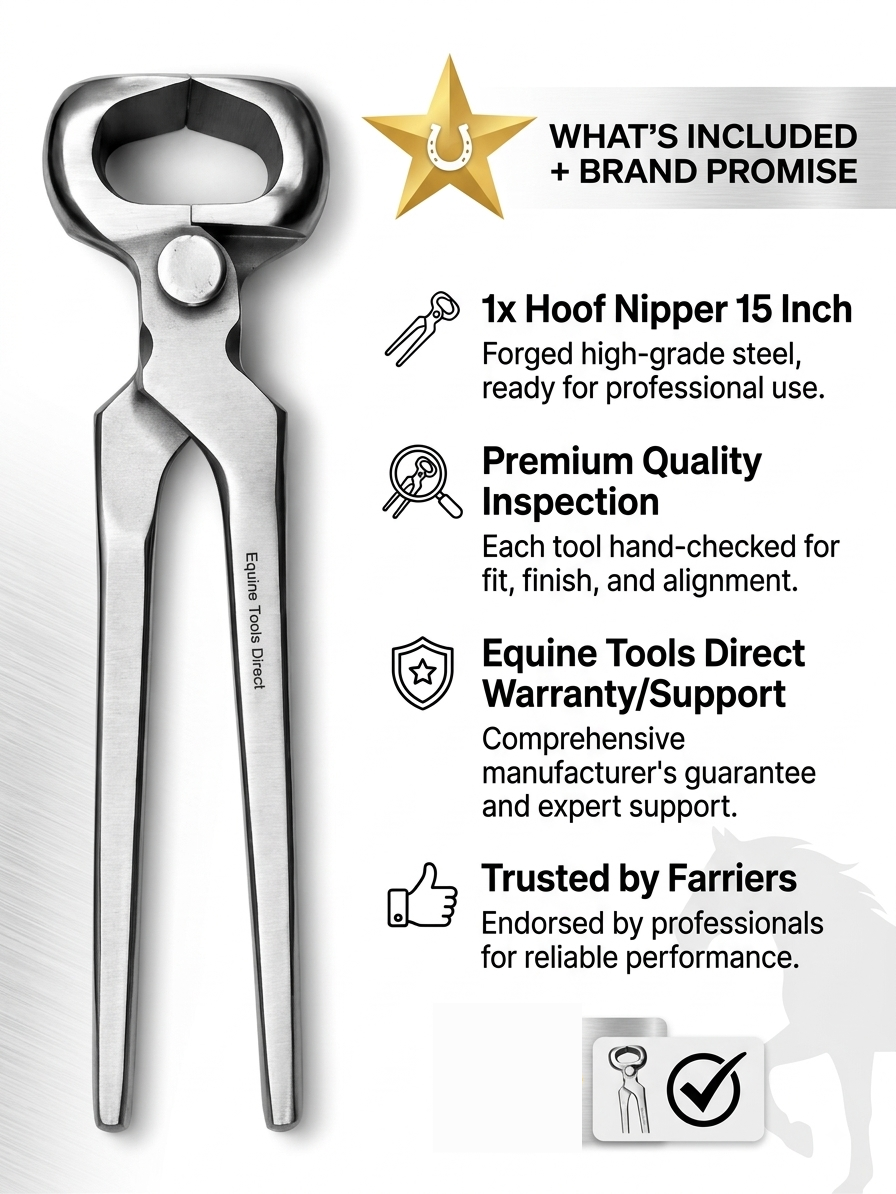 What's included with the Equine Tools Direct hoof nippers