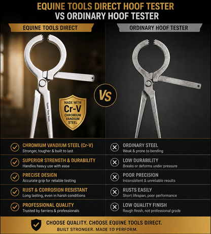  Comparison of Equine Tools Direct hoof tester versus standard hoof testers