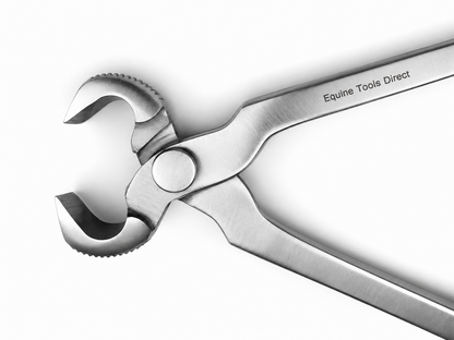 Open jaw angle view of square jaw horseshoe puller and spreader